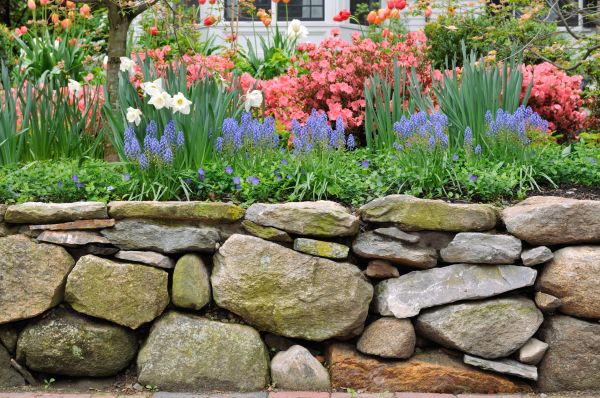 Stone Wall Hardscaping in Avon